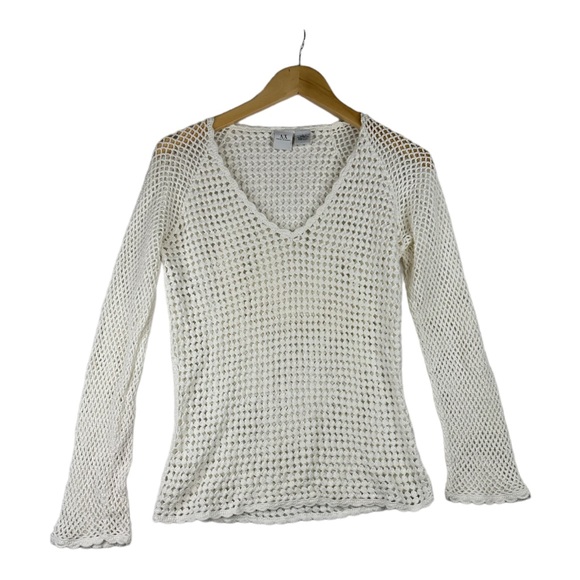 Armani Exchange See Thru‎ White Top size L - Picture 1 of 4